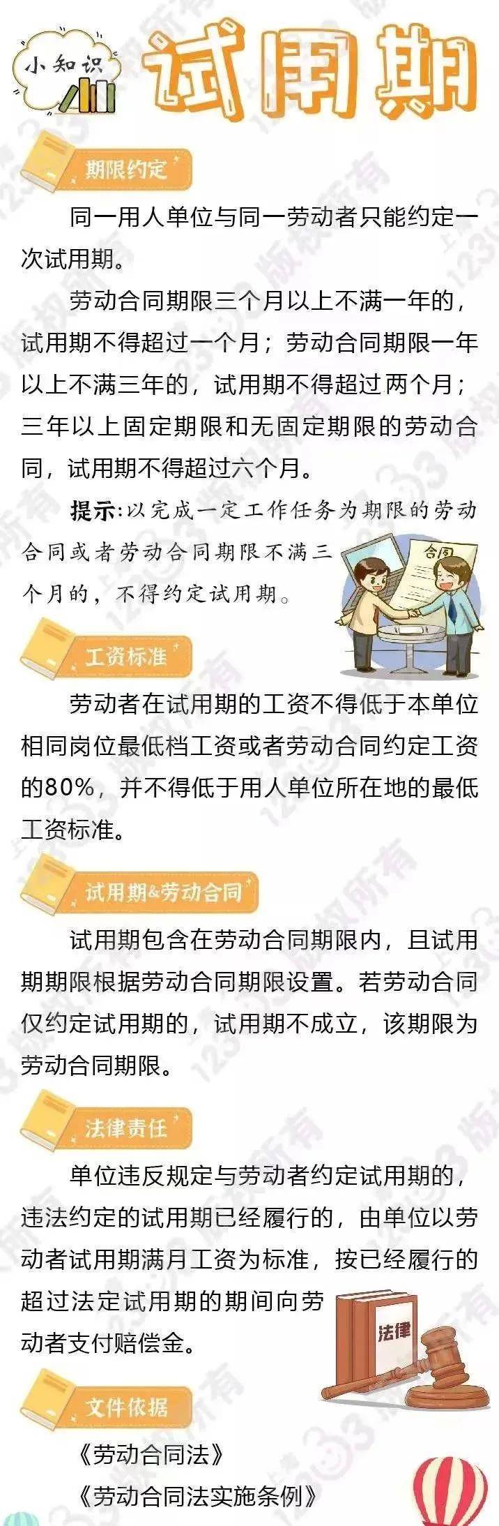 劳动合同法试用期最长不超过多久（试用期工资支付标准）