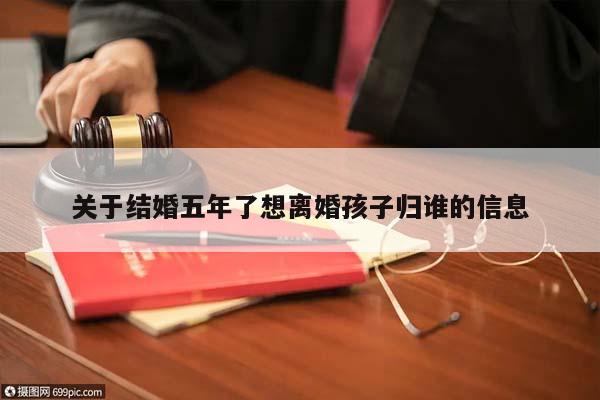 关于结婚五年了想离婚孩子归谁的信息