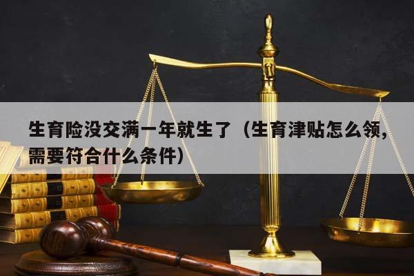 生育险没交满一年就生了（生育津贴怎么领,需要符合什么条件）