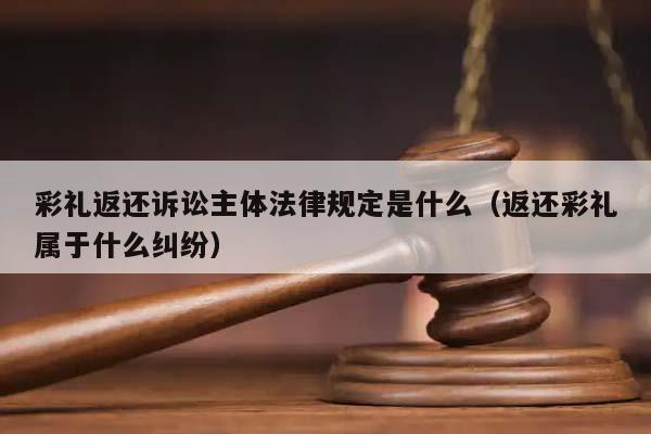 彩礼返还诉讼主体法律规定是什么（返还彩礼属于什么纠纷）