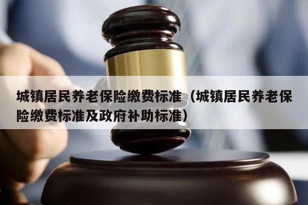城镇居民养老保险缴费标准（城镇居民养老保险缴费标准及政府补助标准）