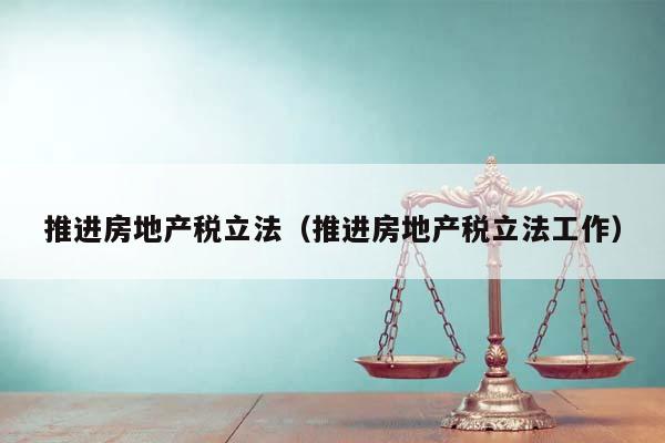 推进房地产税立法（推进房地产税立法工作）