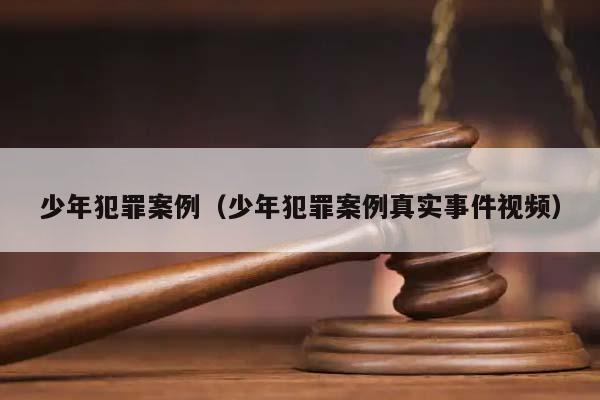 少年犯罪案例（少年犯罪案例真实事件视频）