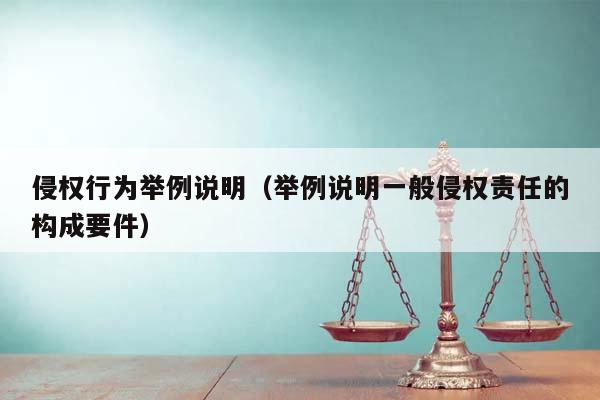 侵权行为举例说明（举例说明一般侵权责任的构成要件）