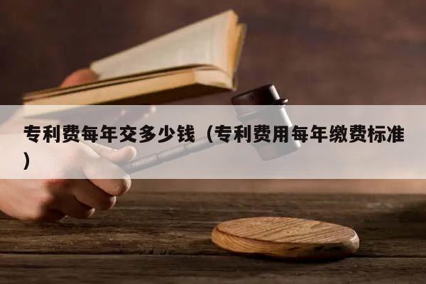 专利费每年交多少钱（专利费用每年缴费标准）