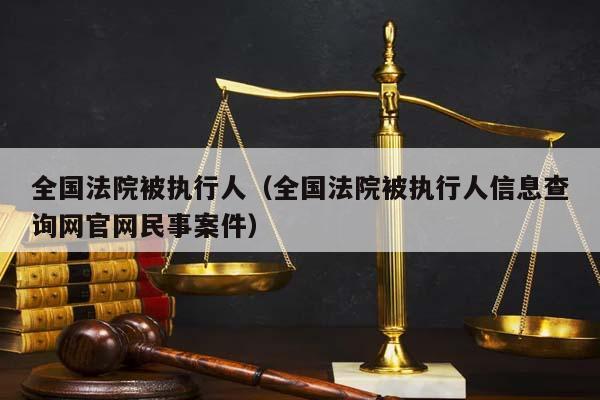全国法院被执行人（全国法院被执行人信息查询网官网民事案件）